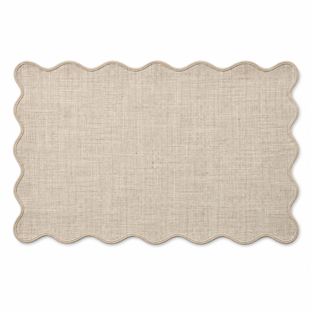 Scalloped Edge Cotton Linen Placemats
